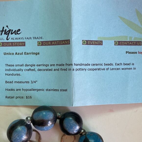 Handmade Ceramic Earrings & Bracelet - Picture 7 of 8
